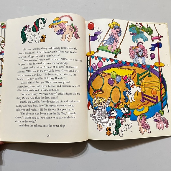 RARE Vintage 1985 My Little Pony Under the Big Top Hard Cover Story Book Bradley - Picture 13 of 13